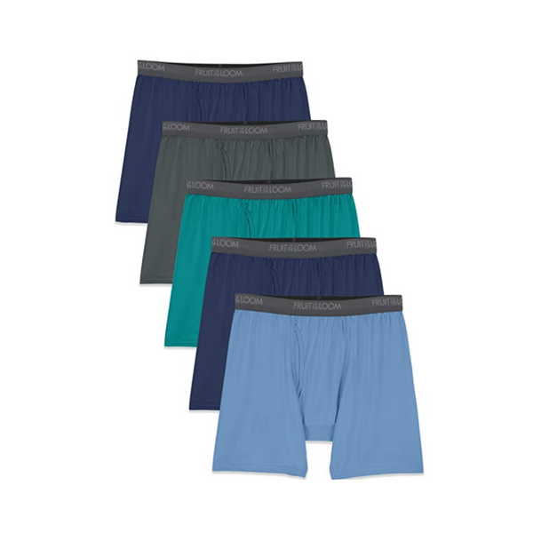 5 Fruit of the Loom Men's Micro-Stretch Boxer Briefs