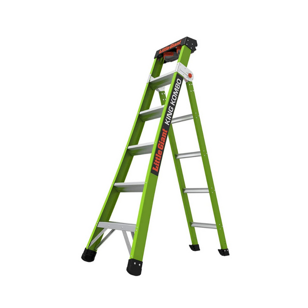 Escalera Little Giant multiposición 3 en 1 Green King Kombo Pro (capacidad de 375 lb)