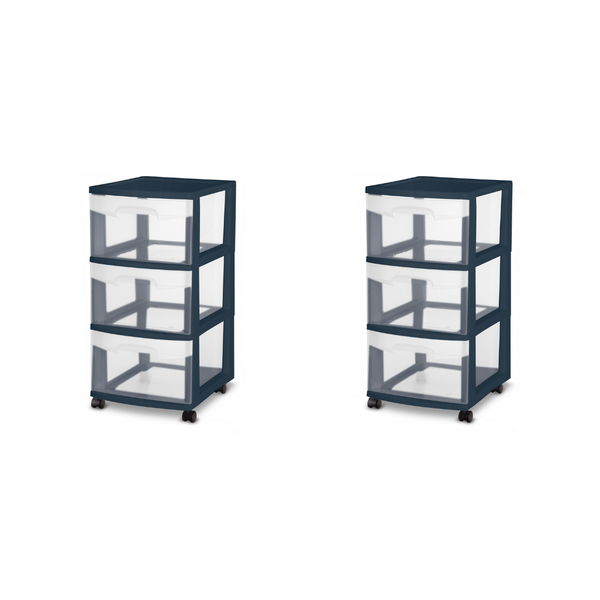 2 Sterilite 3 Drawer Carts (3 Colors)