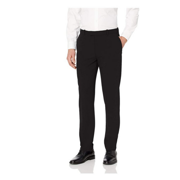 Van Heusen Pantalón de ajuste recto con frente plano flexible para hombre