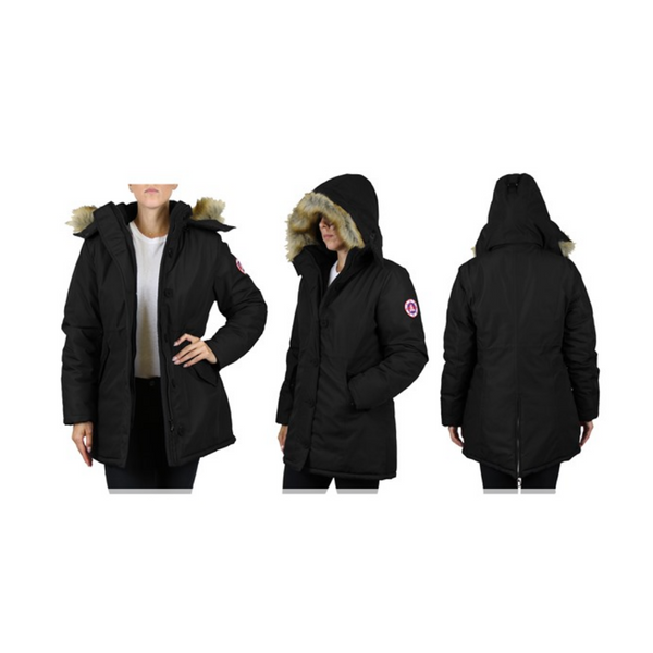 Women's Heavyweight Long Parka Coats With Fur Hood