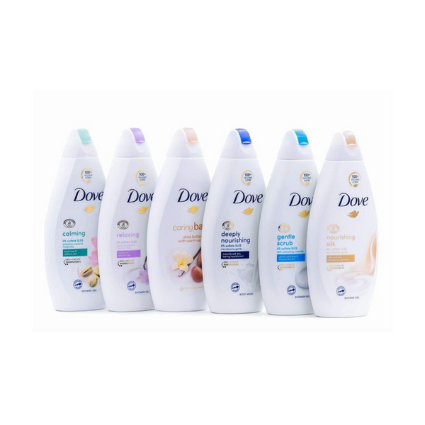 6 botellas de gel de ducha Dove Body Wash