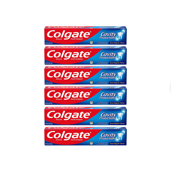 6 tubos de pasta de dientes Colgate Cary Protection con fluoruro