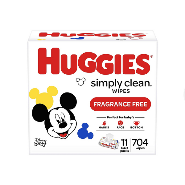 704 Toallitas para bebés sin perfume Simply Clean de Huggies