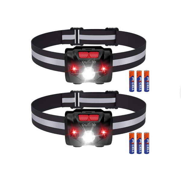 Pack Of 2 LED Headlamp Flashlights