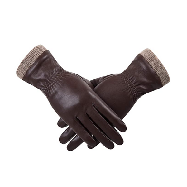 Women's Wool Fleece Lined Touchscreen Leather Gloves (6 Colors)