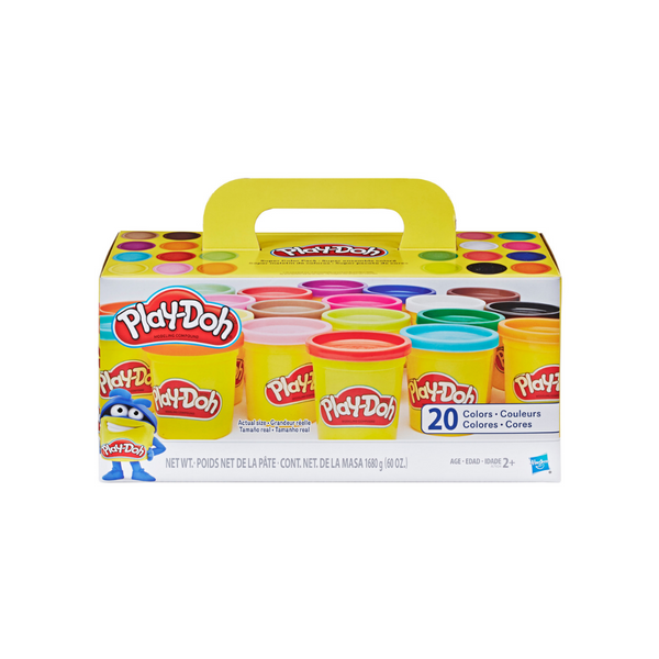 Paquete de 20 paquetes Super Color Play-Doh de 3 onzas con 20 colores