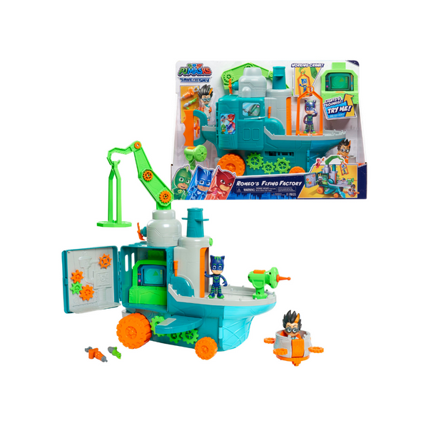 PJ Masks Romeo’s Flying Factory Playset