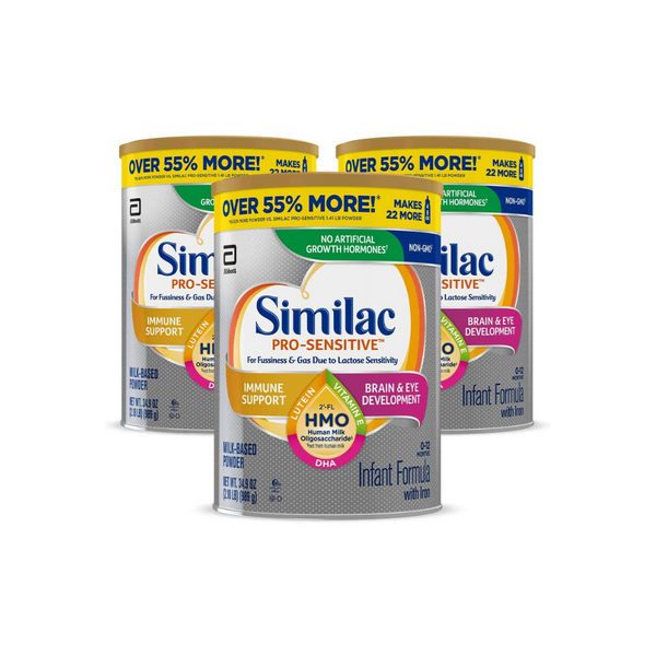 Paquete de 3 fórmulas infantiles Similac Pro-Advance sin OGM