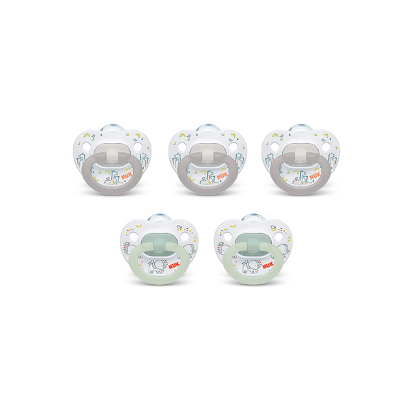 5 NUK Orthodontic Pacifiers, 0-6 Months