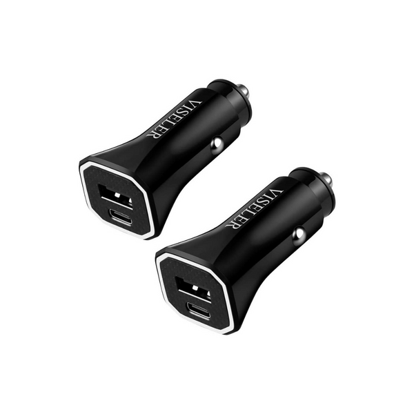 2 USB C Car Fast Charging Adapters