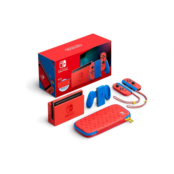 Nintendo Switch Mario Red & Blue Edition + Free Case