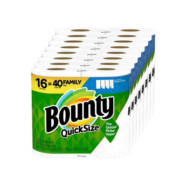 40 Regular Rolls Bounty Quick-Size Paper Towels