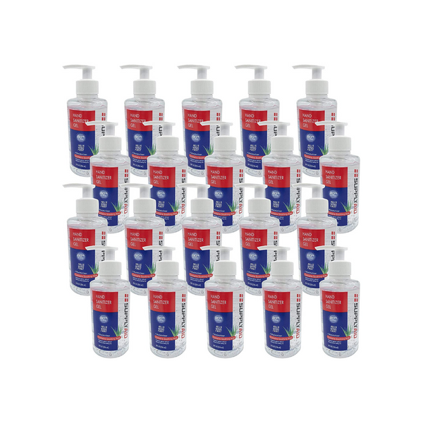 20 Bottles Of SupplyAID 80% Alcohol Based Hand Sanitizer Gels