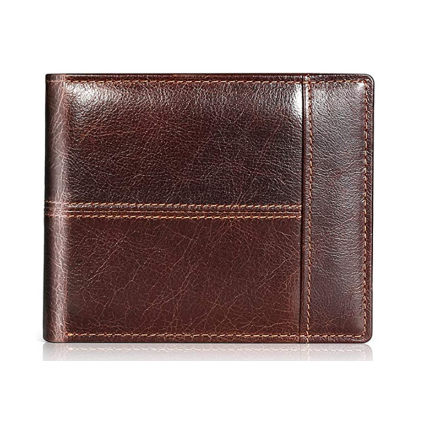 Mens RFID Genuine Leather Bifold Wallet