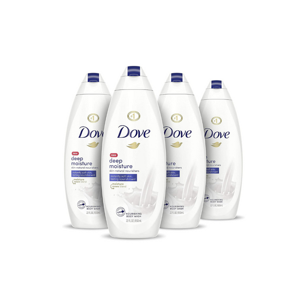 4 botellas de humedad profunda corporal Dove