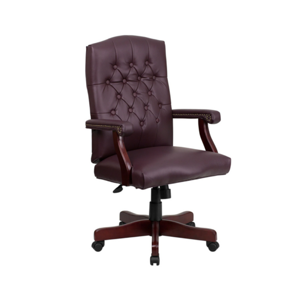 Martha Washington Burgundy LeatherSoft Executive Swivel Office Chair