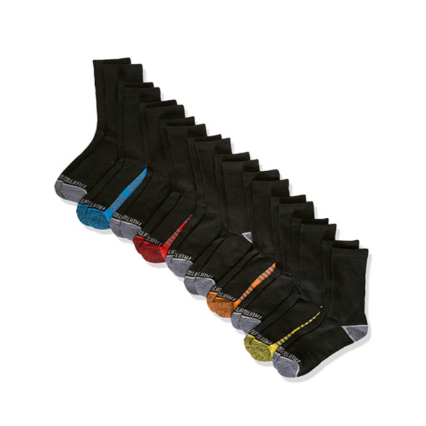 Fruit of the Loom boys 10 Pack Crew Socks