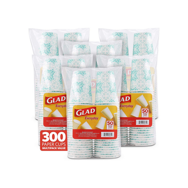 300 Pack Of Glad Heavy Duty Disposable Paper 12oz Hot Cups