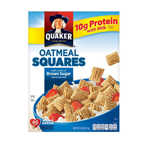 Caja De Cereal Cuadrados De Avena Quaker