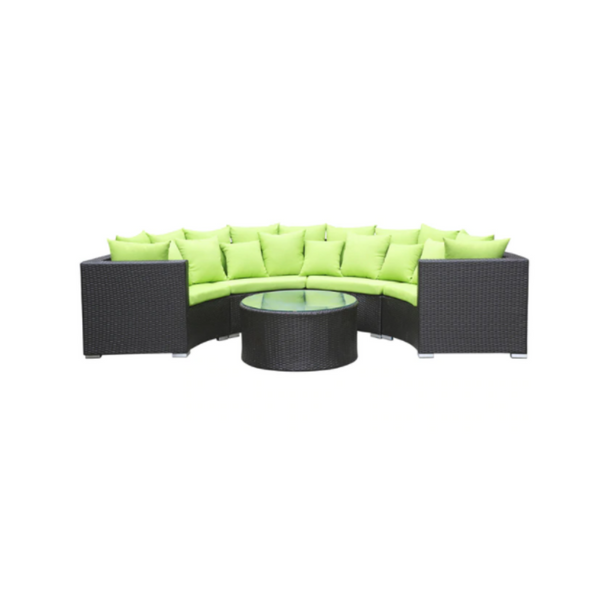 Roundano Outdoor Sofa Green Cushions