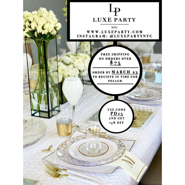 Sponsored: Elegant Classy Plastic Plates and Tableware For Pesach On Sale!