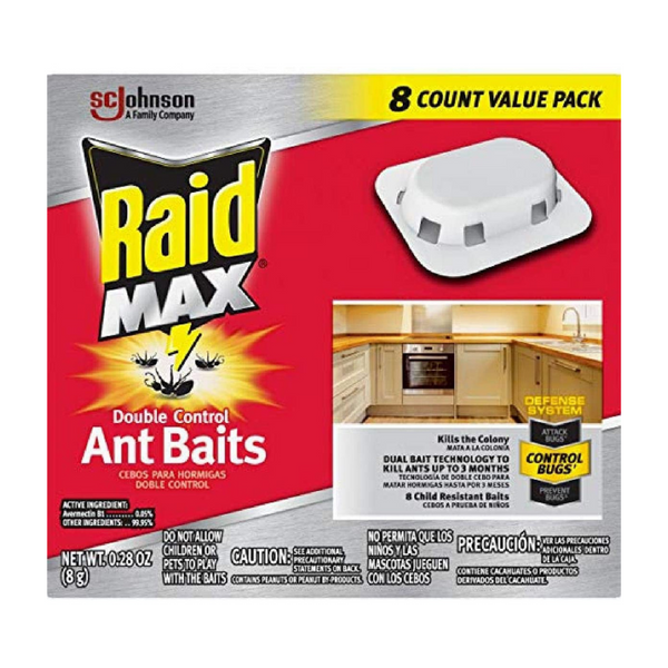 Set Of 8 Raid Max Double Control Ant Baits