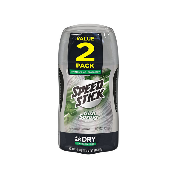 2 Pack Of Speed Stick Irish Spring Antiperspirant Deodorant