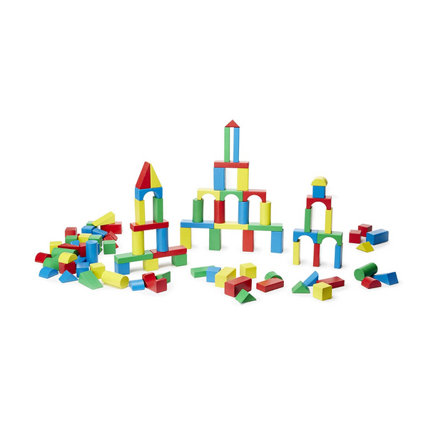 200 Piece Melissa & Doug Wooden Building Block Set