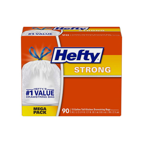 180 Hefty 13 Gallon Strong Tall Kitchen Trash Bags