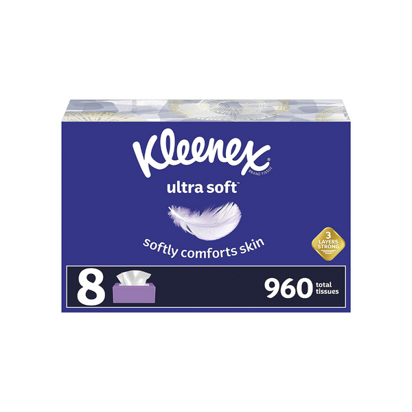 16 Boxes Of Kleenex Ultra Soft Facial Tissues