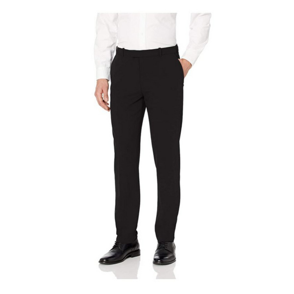 Van Heusen Men’s Flex Straight Fit Flat Front Black Pants