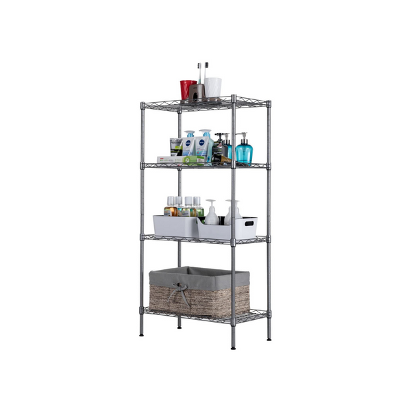 4 Tier Adjustable Wire Shelving Metal Storage Rack