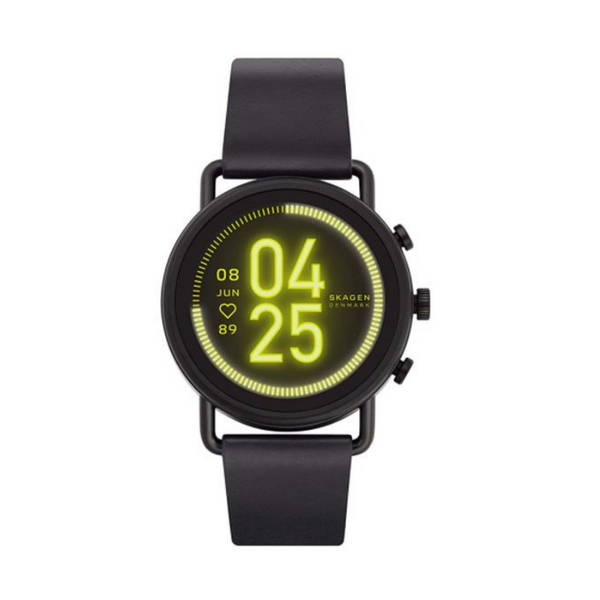 Skagen Connected Falster 3 Gen 5 Reloj inteligente con pantalla táctil de cuero y acero inoxidable