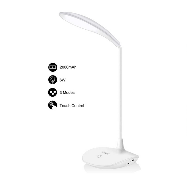 Multifunctional Led Desk Lamp with 2000mAh Rechargeable Battery