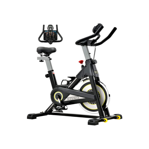 Bicicleta estática de entrenamiento con monitor LCD y soporte para iPad