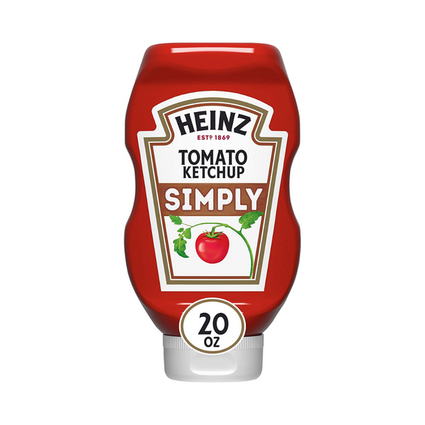 12 botellas de salsa de tomate Heinz Simply (botellas de 20 oz)