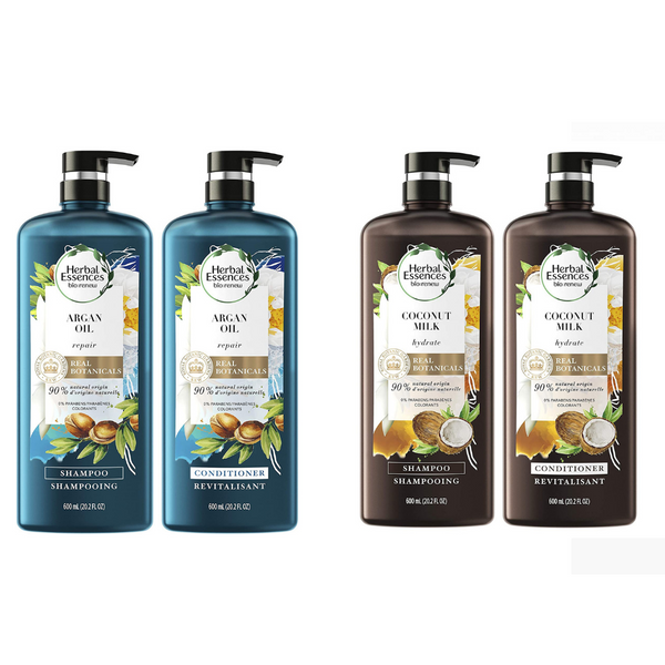 2 botellas de champú y acondicionador Herbal Essences