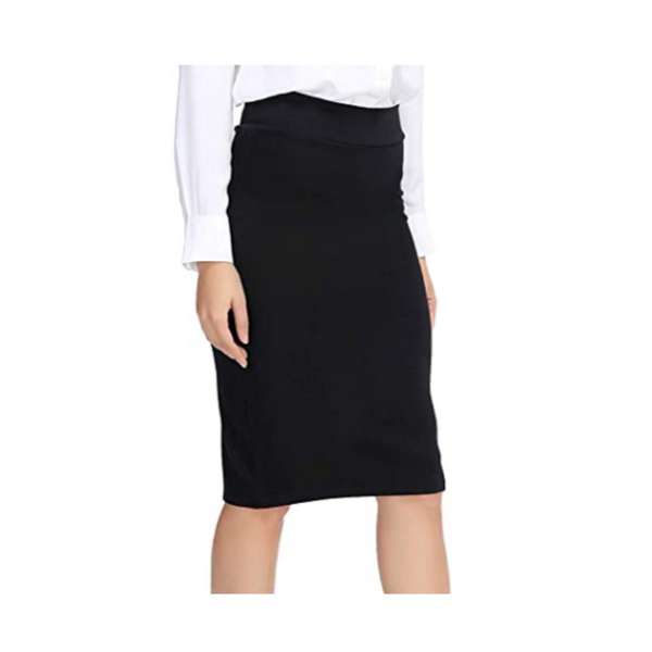 Urban CoCo Women's Elastic Waist Stretch Bodycon Midi Pencil Skirt (18 Colors)