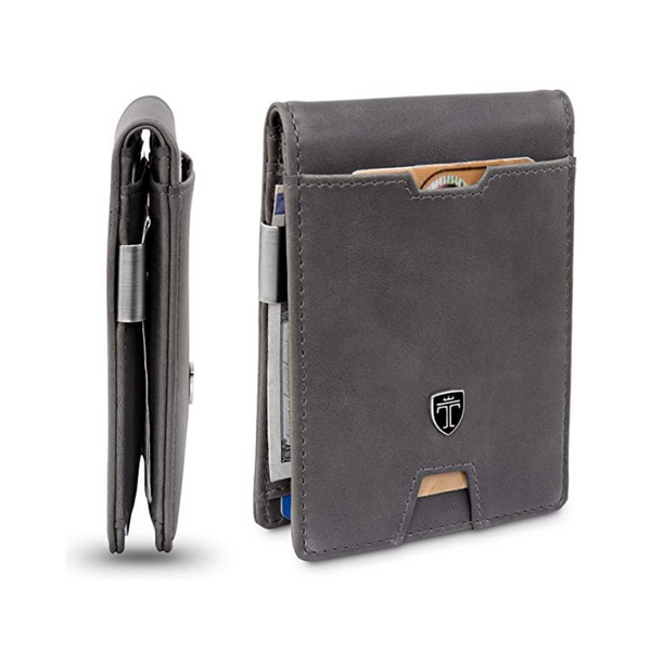 TRAVANDO Mens Slim Wallet with Money Clip AUSTIN RFID Blocking Bifold Credit Card Holder