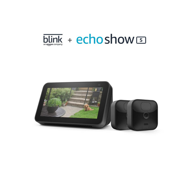 Kit de cámara Blink Outdoor 2 y Echo Show 5 de 2.ª generación 