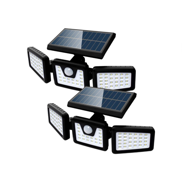 Juego de 2 luces solares de seguridad para exteriores.