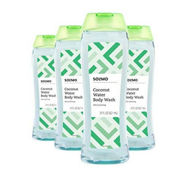 4 Bottles Of Amazon Brand Solimo Coconut Water Body Wash