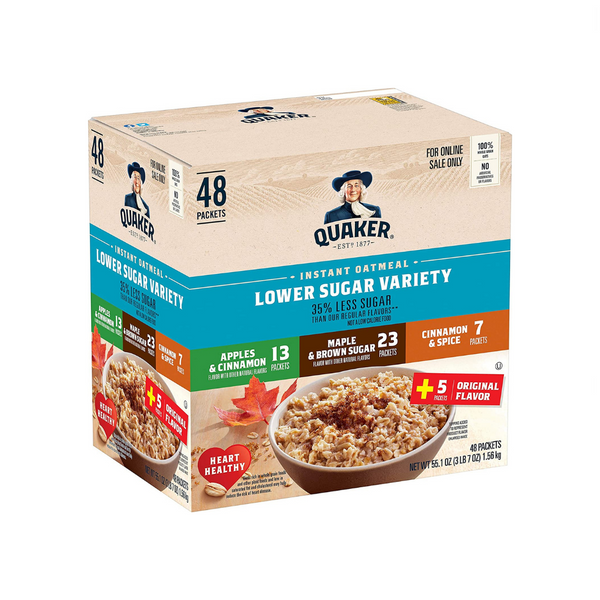 Pack Of 48 Quaker Instant Oatmeal On Sale (6 Variations)