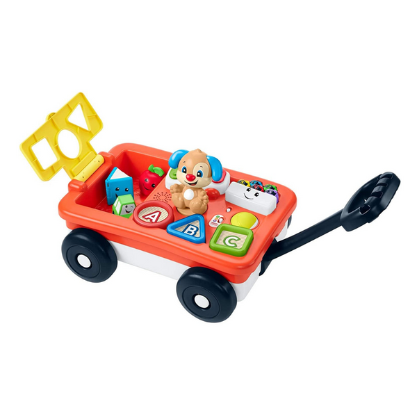 Fisher-Price Ríe y Aprende Tira y Juega Carro de Aprendizaje con Música y Luces)