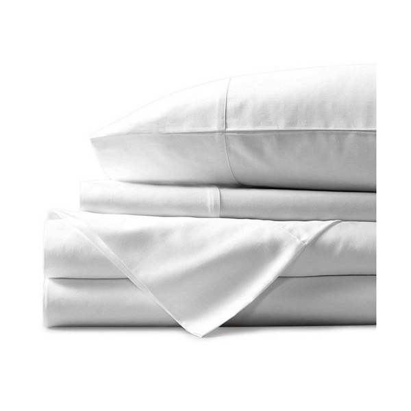 Mayfair Linen 100% Cotton Sheets, White King Sheets Set, Long Staple Cotton