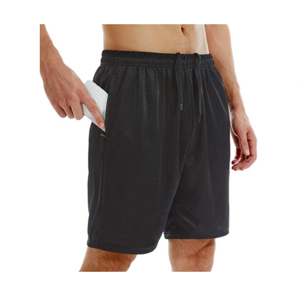 Mens Mesh Athletic Running Shorts with Zipper Pockets (5 Colors)