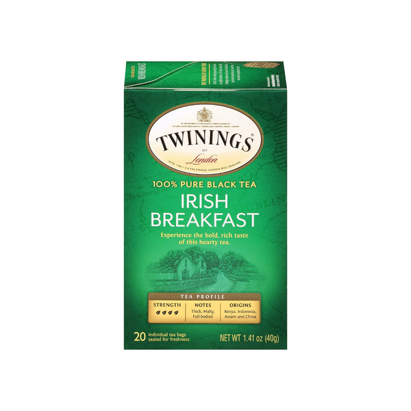 6 Boxes Of 20 Twinings Of London Irish Breakfast Black Tea Bags