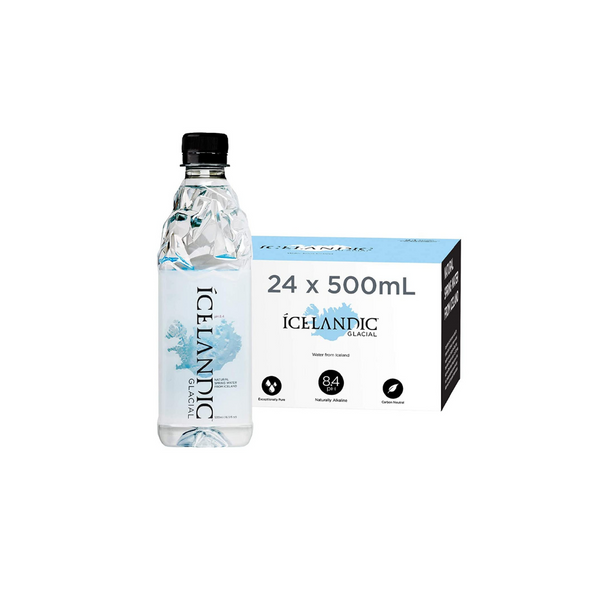 24 botellas de agua alcalina de manantial natural glacial islandesa