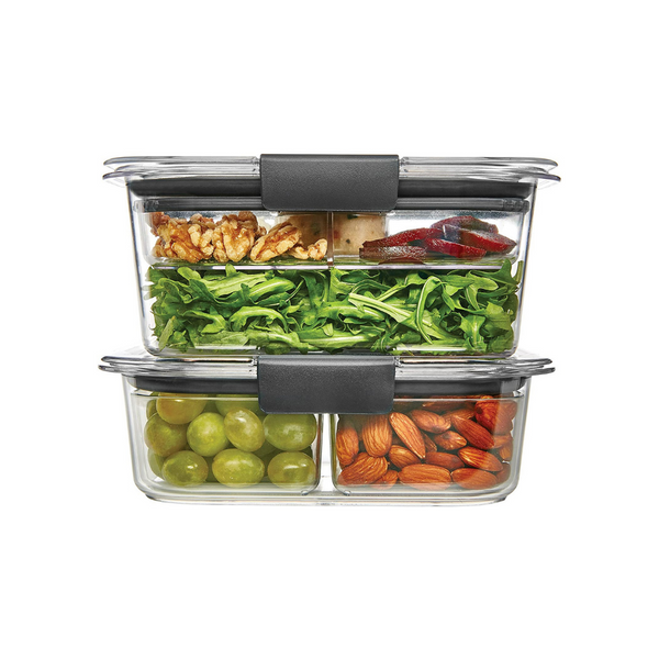 Juego combinado de almuerzo con contenedor de almacenamiento de alimentos Rubbermaid Brilliance de 9 piezas